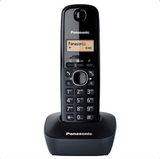 Panasonic Set KX-TG1611 Cordless Phone with Greek Menu Black-Silver
