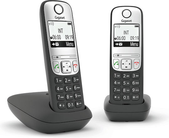 Gigaset A690A Duo Cordless Phone with Greek Menu Black
