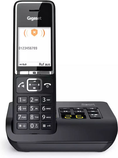 Gigaset Comfort 550A Ασύρματο Τηλέφωνο με Ελληνικό Μενού Μαύρο