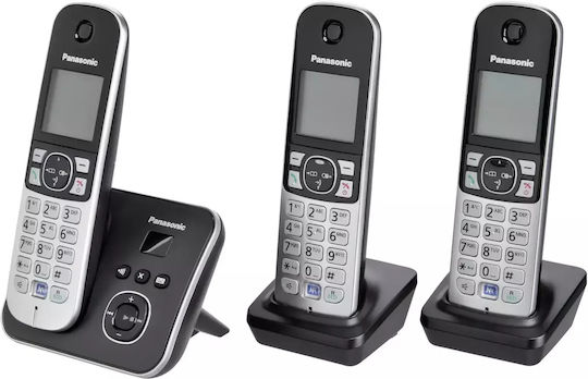 Panasonic KX-TG6823 Cordless Phone Trio Black