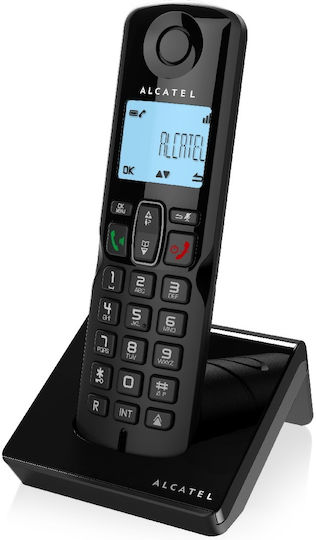 Alcatel S250 Ασύρματο Τηλέφωνο Duo με Ελληνικό Μενού Μαύρο