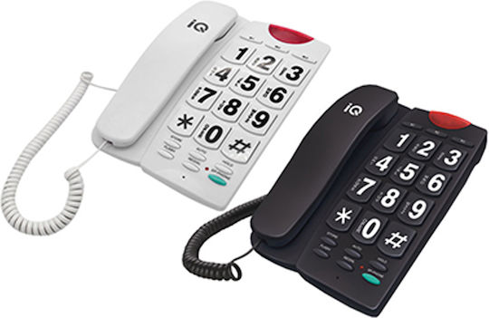 IQ DT-836BB Corded Office Phone for Elderly White