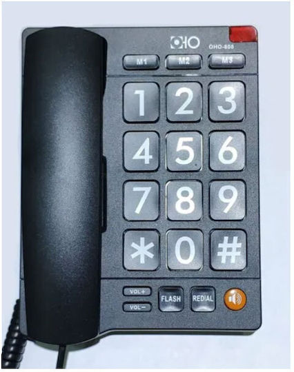 OHO-808 Office Corded Phone for Seniors Black