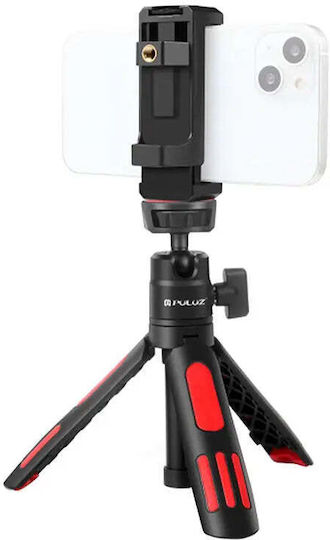 Puluz Selfie Stick Τρίποδο Κινητού Bluetooth Κόκκινο