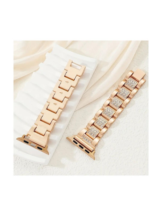 Mercury Watchband Armband Rostfreier Stahl Gold (Apple Watch 44/45/46mm/Ultra 49mm)