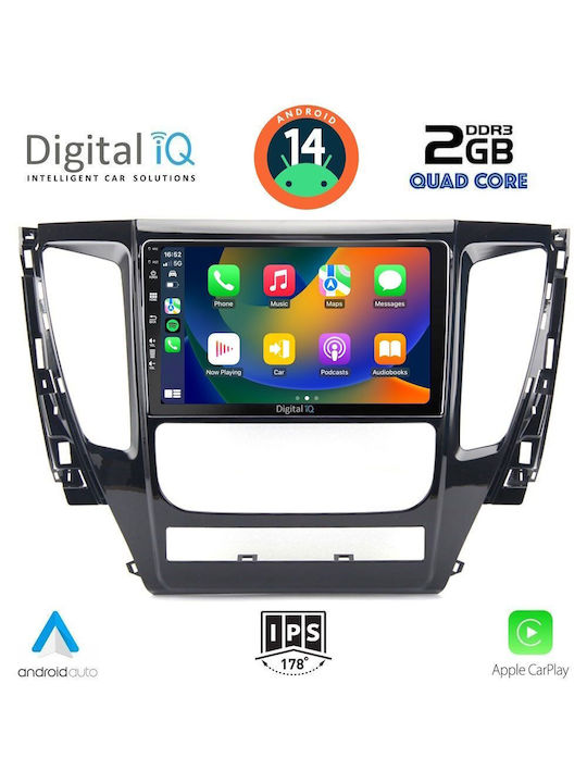 Digital IQ Car Audio System for Mitsubishi Pajero 2013-2020 (Bluetooth/USB/AUX/WiFi/GPS/Apple-Carplay/Android-Auto) with Touch Screen 9"