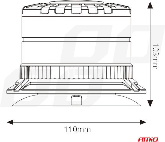 AMiO Автомобилен фар LED 12 / 24V Водоустойчив 300см с Orange / Оранжев Осветление