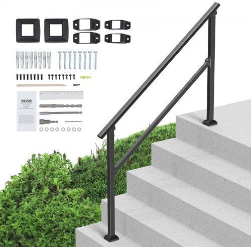 Vevor Outdoor Railings 4-5 Seniors Black Steel Pipe Fgdhgzlslzfsifl6rv0