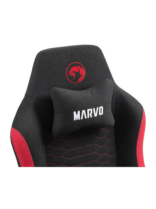 Marvo CH-178 Υφασμάτινη Καρέκλα Gaming με Ρυθμιζόμενα Μπράτσα Μαύρη