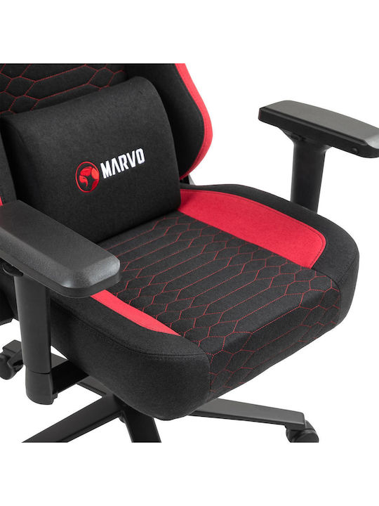 Marvo CH-178 Υφασμάτινη Καρέκλα Gaming με Ρυθμιζόμενα Μπράτσα Μαύρη