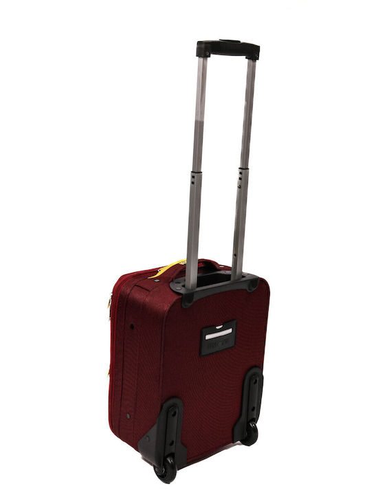 Lamonza Limon Koffer Reise Kabine Stoff Rot / Gelb mit 2 Räder Höhe 40cm