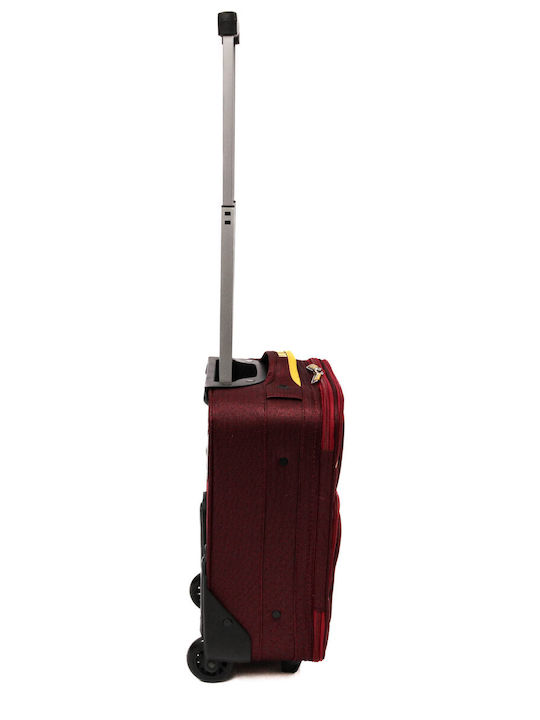 Lamonza Limon Koffer Reise Kabine Stoff Rot / Gelb mit 2 Räder Höhe 40cm
