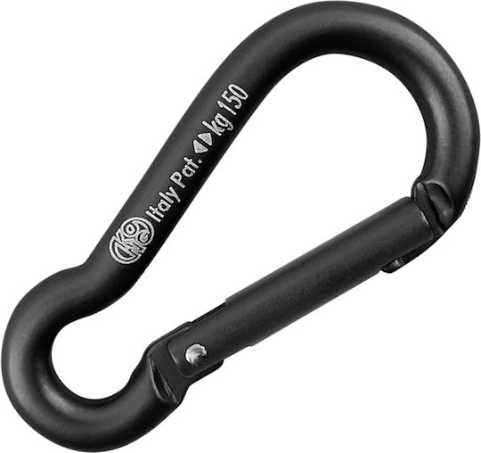 Kong Mini Pear 6mm Small Aluminum Carabiner Black Black