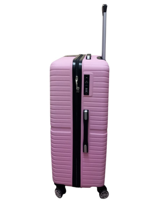 Felbags Großer Hartreisekoffer Rosa Farbe mit 4 Rädern Höhe 75cm