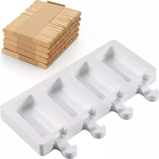 Silikomart Форма за сладкарство Сладолед / Ice Lolly от Силикон 3.7x7x18см