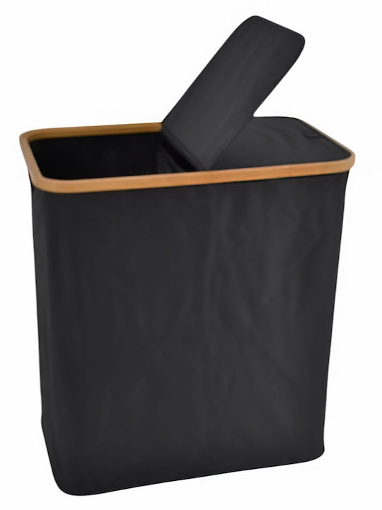 Ankor Laundry Basket Fabric 54x33x59cm Black