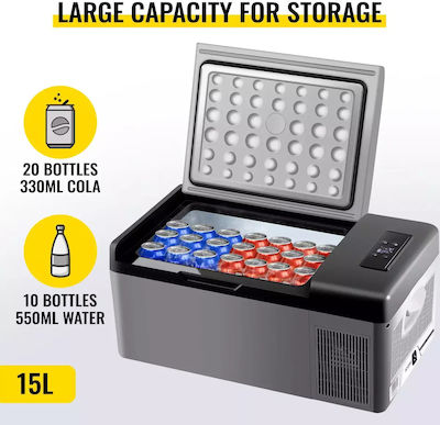 Car Refrigerator Portable Fridge Freezer 12/24v Dc 110-240 Ac 15l