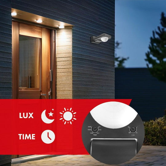 Maclean Energy Wired Motion Sensor Infrared 360° Detection Scope 20m
