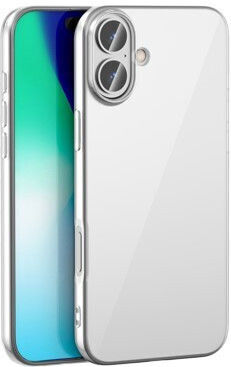 XO K01 Umschlag Rückseite Silikon Transparent (iPhone 16 Plus, iPhone 15 Plus)