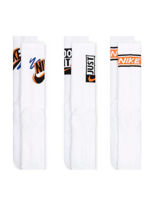 Nike Everyday Plus Αθλητικές Κάλτσες Λευκές Nike Everyday Plus Αθλητικές Κάλτσες Λευκές