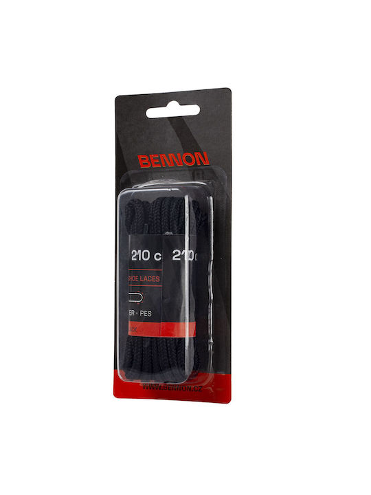 Κορδόνια Παπουτσιών Bennon Black 210εκ