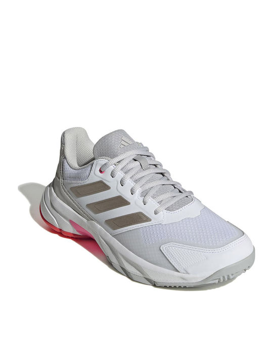 adidas Courtjam Control 3 Ftwr Γυναικεία Παπούτσια Τένις Λευκά