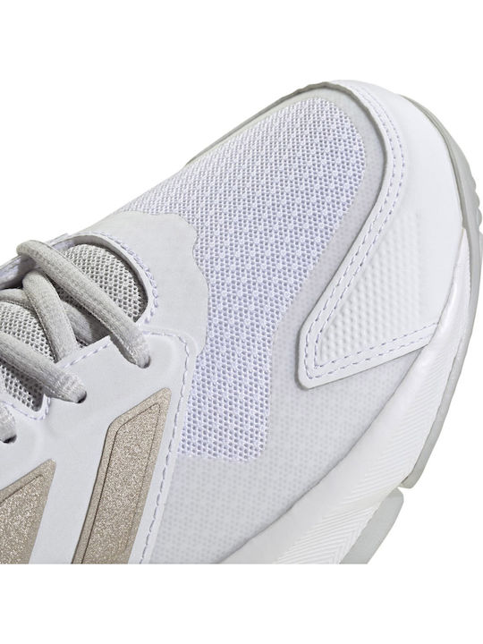 adidas Courtjam Control 3 Ftwr Γυναικεία Παπούτσια Τένις Λευκά