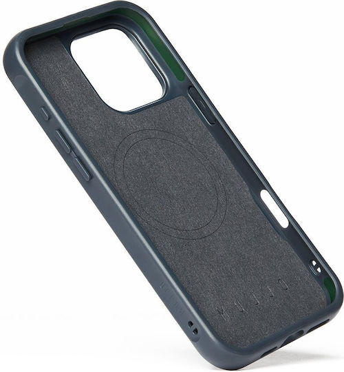 Mujjo Back Cover Δερμάτινο 1mm Μπλε (iPhone 16 Pro Max)