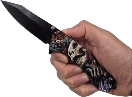 Mehrfarbiges Taschenmesser mit Scheide