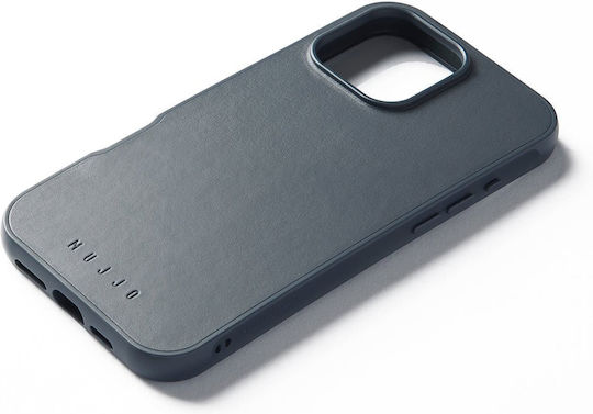 Mujjo Back Cover Δερμάτινο 1mm Μπλε (iPhone 16 Pro Max)