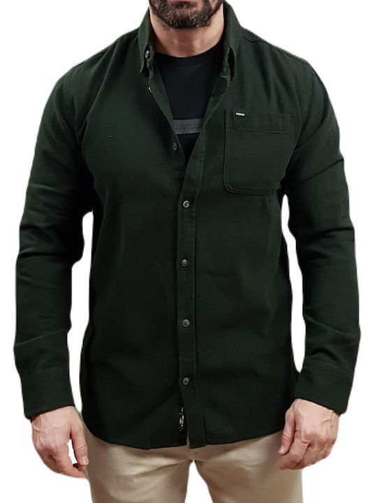 Rebase Πουκάμισο Regular Fit Deep Forest, Green