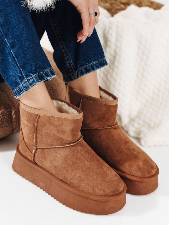 Tan Warm Fur Boots