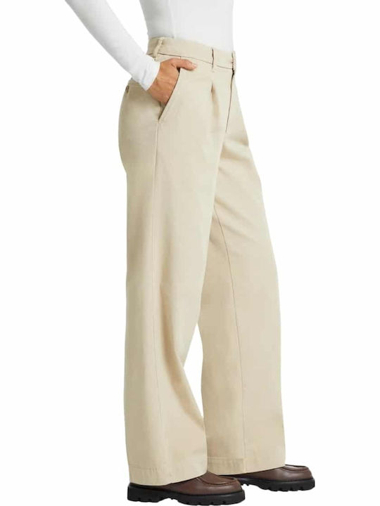 High Waist Women's Jean Trousers in Relaxed Fit Tan