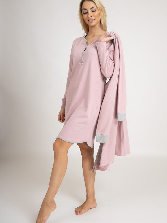 Dama Koupa Nightgown Maternity & Nursing Pink