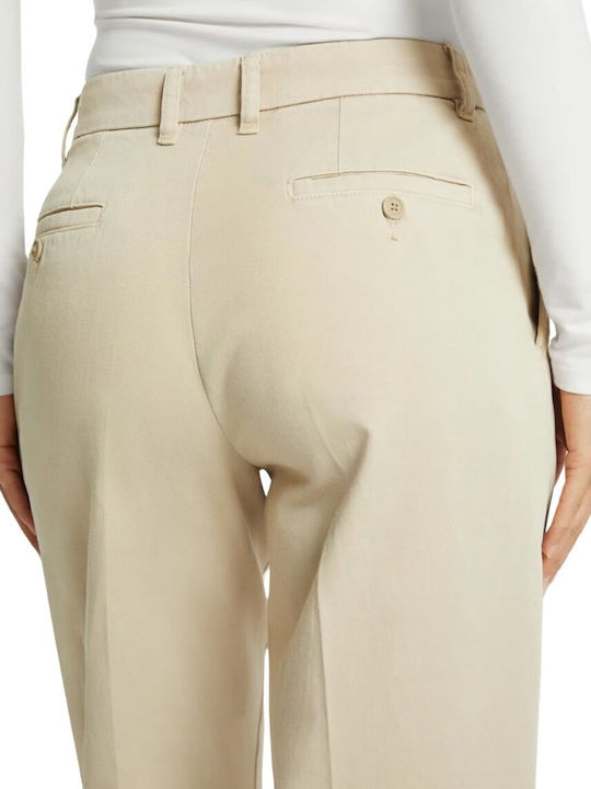 High Waist Women's Jean Trousers in Relaxed Fit Tan