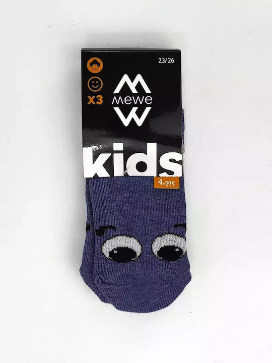 ME-WE Kids' Ankle Socks Gray 3 Pairs