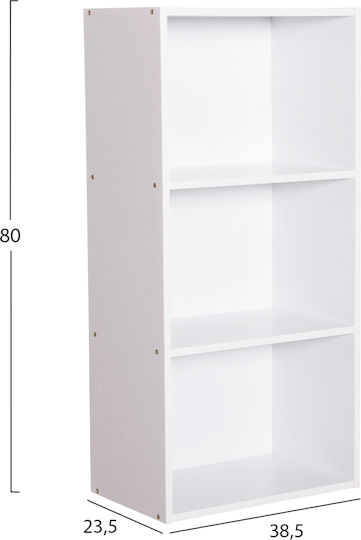 Βιβλιοθήκη Cubicon Λευκή 38.5x23.5x80εκ.