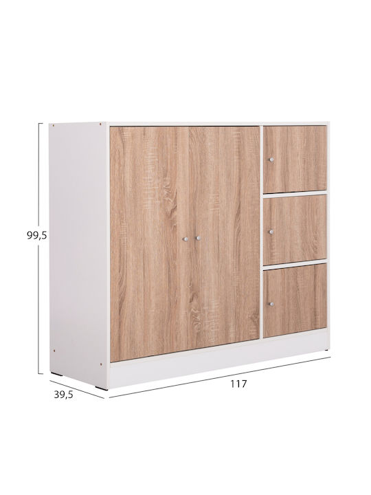 SONAMA Mobilier de Intrare cu Cuier & Dulap pentru Pantofi 117x39.5x99.5cm
