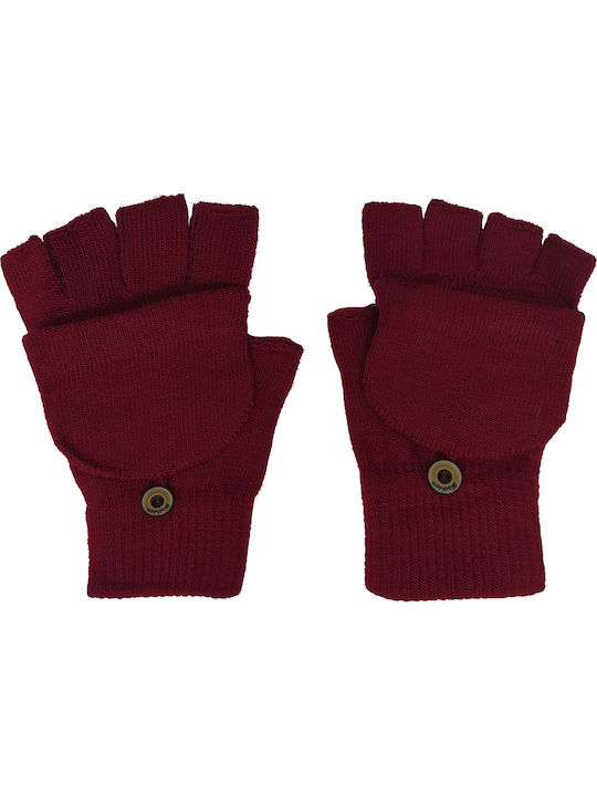 Gift-Me Unisex Knitted Fingerless Gloves Red