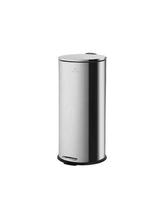 Estia Stainless Steel Pedal Waste Bin 30lt Silver