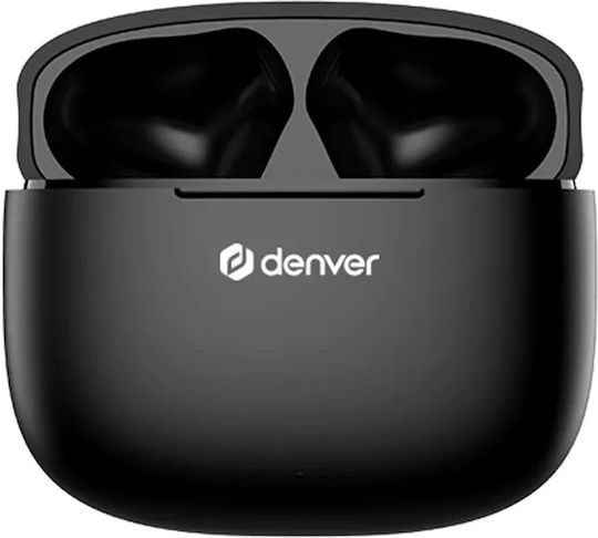 Denver TWE-48 In-ear Bluetooth Handsfree Ακουστικά με Θήκη Φόρτισης Μαύρα