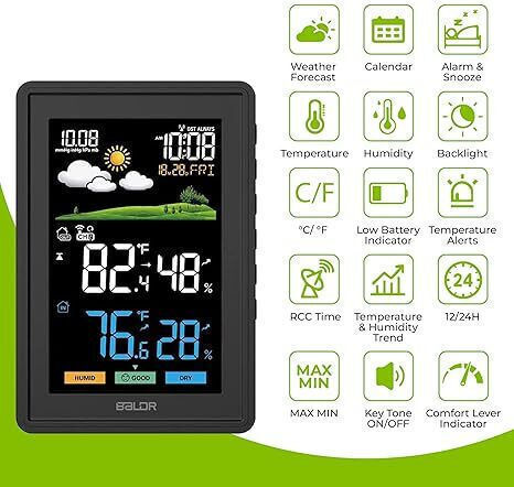 Baldr Drahtlos Wetterstation Digital Tischplatte