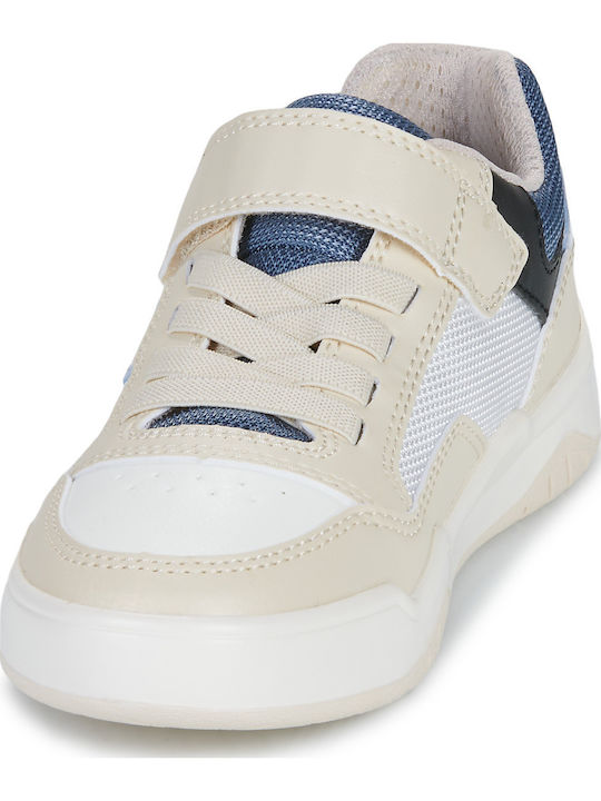 J Perth Παιδικά Sneakers Ανατομικά με Σκρατς Μπεζ