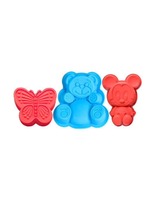 Quasar Co. Pastry Set 2 Macarons Sheets 27 Shapes Each 3 Baking Molds Bear-butterfly-mickey Silicone Brown-red