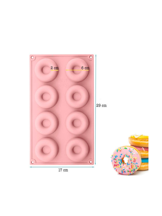 Quasar Co. Gebäckset 2 Macaron-Matten 27 Formen je 3 Formen X 8 Donuts Silikon Braun-Blau