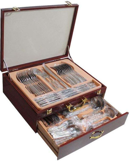 Set Tacâmuri Ek-184g În Cutie de Lemn 72 Buc