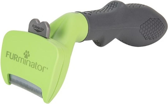 FURminator Undercoat Tool Kamm Klein für langhaarige Hunde mit Rasiermesser zur Haarentfernung Schwarz