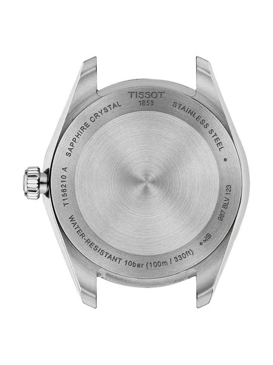 Tissot T-classic Ballade Γυναικείο Ρολόι Μπαταρίας με Ασημί Μεταλλικό Μπρασελέ