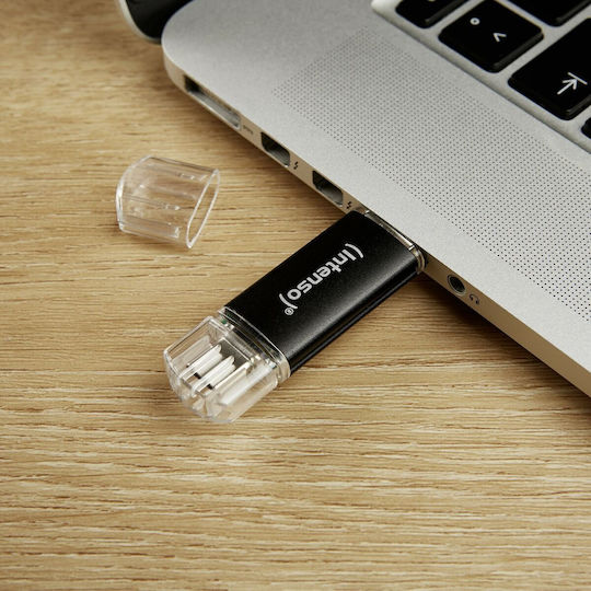 Intenso Twist Line 32GB USB 2.0 Stick with connection USB-A & USB-C Gray