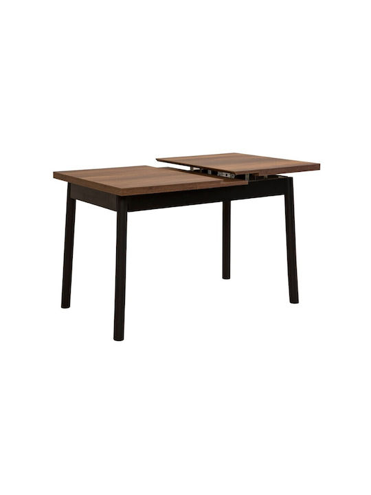 Jemmy Table Kitchen Extendable Wooden Walnut - Black 153x75x77cm